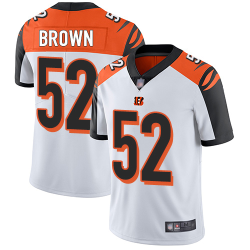 Cincinnati Bengals Limited White Men Preston Brown Road Jersey NFL Footballl 52 Vapor Untouchable